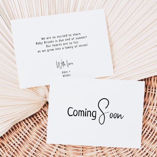 シンプルモダン妊娠 案内状