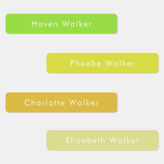 シンプルモダン子供の名前カスタム防水 ラベル (グループ)