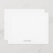 シンプルモダン字パーソナライズされた具 ノートカード (正面/裏面)