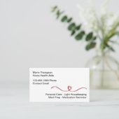 シンプルモダン家庭保健官 名刺 (スタンド正面)