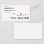 シンプルモダン家庭保健官 名刺 (正面/裏面)