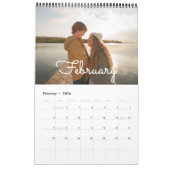 シンプルモダン家族の写真カレンダー カレンダー (2月 2026)