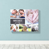 シンプルモダン家族の写真集 キャンバスプリント (インサイチュ (ウッドフロア))