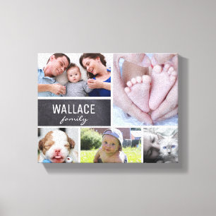 シンプルモダン家族の写真集 キャンバスプリント