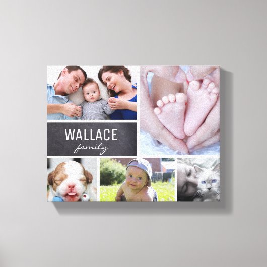 シンプルモダン家族の写真集 キャンバスプリント (正面)