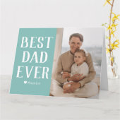 シンプルモダン家族の父の日の写真名 カード (黄色い花)