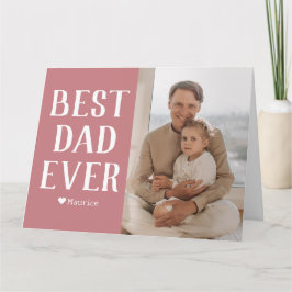 シンプルモダン家族の父の日の写真名 カード