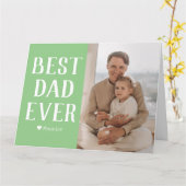 シンプルモダン家族の父の日の写真名 カード (黄色い花)