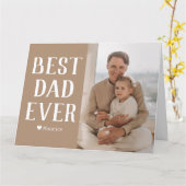 シンプルモダン家族の父の日の写真名 カード (黄色い花)