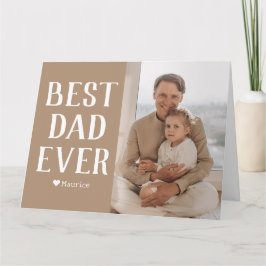 シンプルモダン家族の父の日の写真名 カード