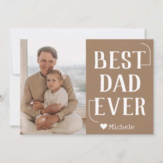 シンプルモダン家族の父の日の写真名 シーズンカード (正面)