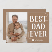 シンプルモダン家族の父の日の写真名 シーズンカード (正面/裏面)