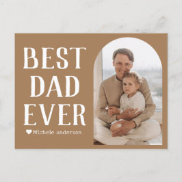 シンプルモダン家族の父の日の写真名 シーズンポストカード