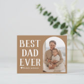 シンプルモダン家族の父の日の写真名 シーズンポストカード (スタンド正面)