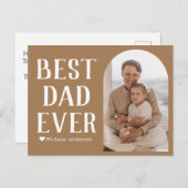 シンプルモダン家族の父の日の写真名 シーズンポストカード (正面/裏面)