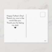 シンプルモダン家族の父の日の写真名 シーズンポストカード (裏面)