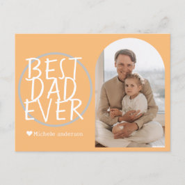 シンプルモダン家族の父の日の写真名 シーズンポストカード