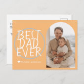 シンプルモダン家族の父の日の写真名 シーズンポストカード (正面/裏面)