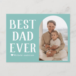 シンプルモダン家族の父の日の写真名 シーズンポストカード