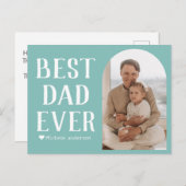 シンプルモダン家族の父の日の写真名 シーズンポストカード (正面/裏面)