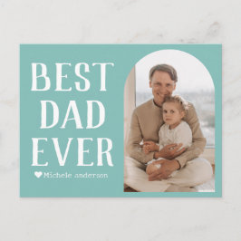 シンプルモダン家族の父の日の写真名 シーズンポストカード