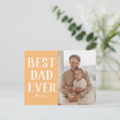 シンプルモダン家族の父の日の写真名 シーズンポストカード (スタンド正面)