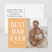 シンプルモダン家族の父の日の写真名 シーズンポストカード (正面/裏面)