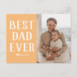 シンプルモダン家族の父の日の写真名 シーズンポストカード