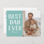 シンプルモダン家族の父の日の写真名 シーズンポストカード (正面/裏面)