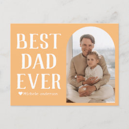 シンプルモダン家族の父の日の写真名 シーズンポストカード