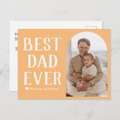 シンプルモダン家族の父の日の写真名 シーズンポストカード (正面/裏面)