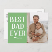 シンプルモダン家族の父の日の写真名 シーズンポストカード (正面/裏面)