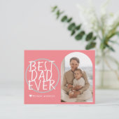 シンプルモダン家族の父の日の写真名 シーズンポストカード (スタンド正面)