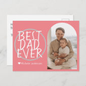 シンプルモダン家族の父の日の写真名 シーズンポストカード (正面/裏面)