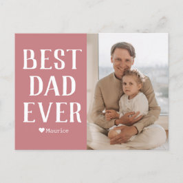 シンプルモダン家族の父の日の写真名 シーズンポストカード