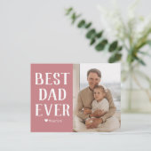 シンプルモダン家族の父の日の写真名 シーズンポストカード (スタンド正面)