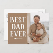 シンプルモダン家族の父の日の写真名 シーズンポストカード (正面/裏面)