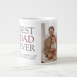 シンプルモダン家族の父の日の写真名 ジャンボコーヒーマグカップ