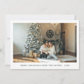シンプルモダン家族クリスマス写真ホリデーカード シーズンカード (正面)