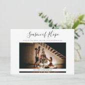 シンプルモダン家族ホリデークリスマスカード シーズンカード (スタンド正面)