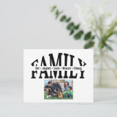 シンプルモダン家族写真 ポストカード (スタンド正面)