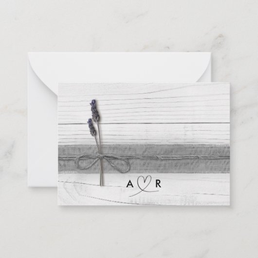 シンプルモダン対ラ素朴ベ結婚ンダー ノートカード (裏面)