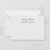 シンプルモダン対ラ素朴ベ結婚ンダー ノートカード (正面)