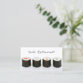 シンプルモダン寿司名刺 名刺 (スタンド正面)