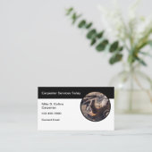 シンプルモダン工木工名刺 名刺 (スタンド正面)