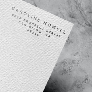 シンプルモダン差出人住所クラシックミニマル セルフインキングスタンプ