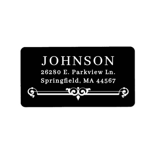 シンプルモダン差出人住所ラベル ラベル (正面)