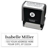 シンプルモダン差出人住所独自の作成 セルフインキングスタンプ (インサイチュ)