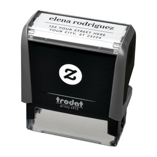 シンプルモダン差出人住所自己インキング印鑑 セルフインキングスタンプ (商品)