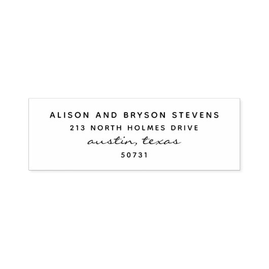 シンプルモダン差出人住所自己インキング・スタンプ セルフインキングスタンプ (デザイン)